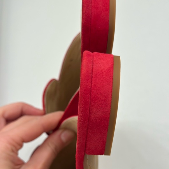 Amalfi by Rangoni Red Suede Mule Slides — Size 10 (Made in Italy) - Picture 10 of 15